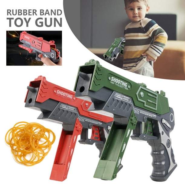 BLASTER Classic Retro Design Plastic Rubber Band Toy Gun w/Rubberbands Included